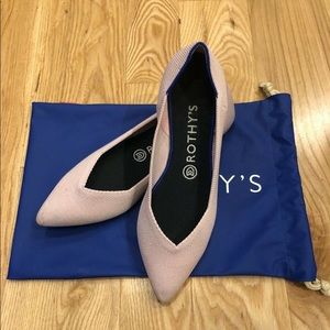 Rothy’s size 8 petal pink point flats